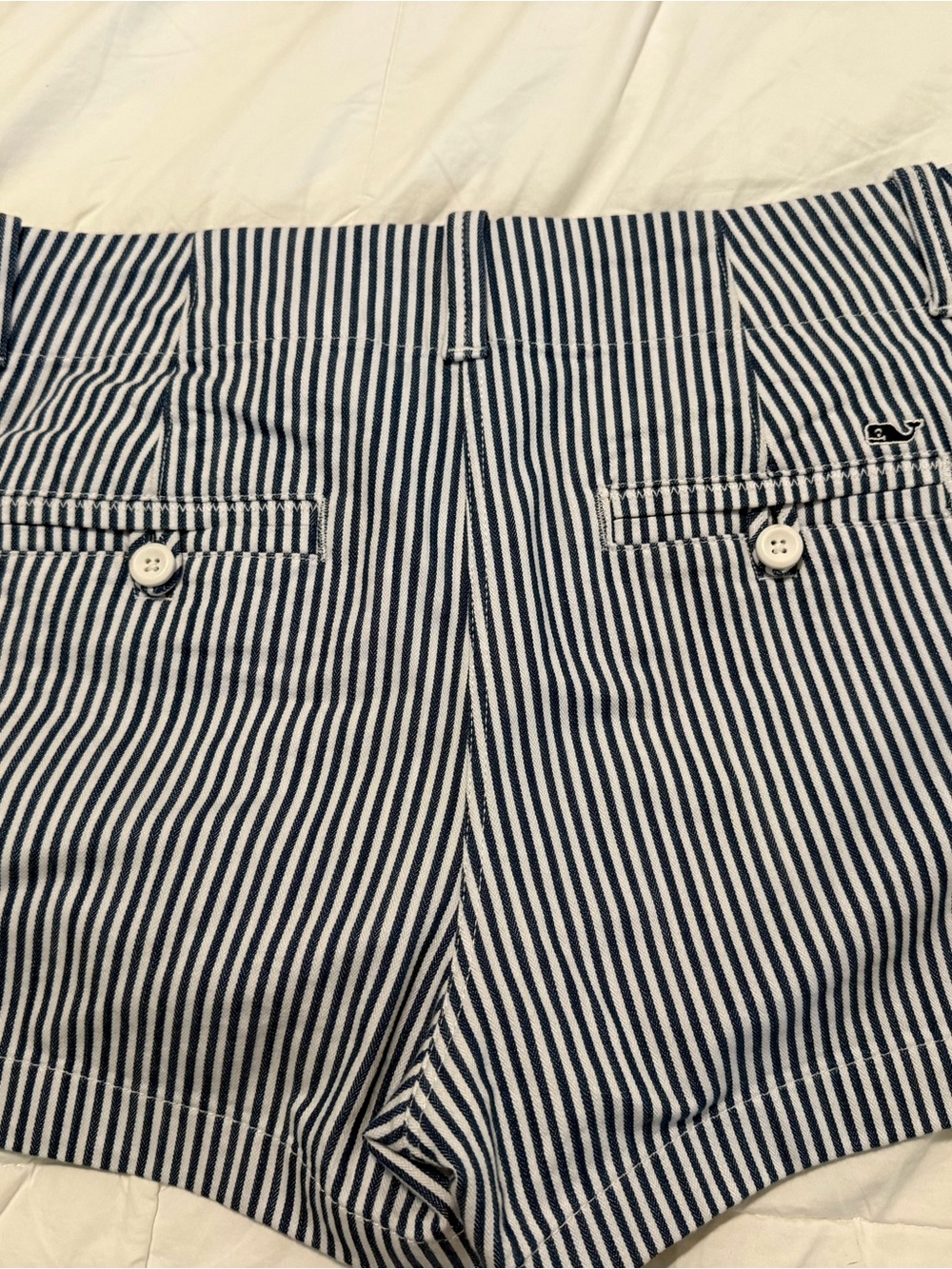 Vineyard Vines Navy & White Pinstripe Bermuda Shorts